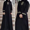 Billiga kvinnor Plus Size Print Abaya Jilbab Muslim Maxi Dress Casual Kaftan Lång Klänning Islamiska Kläder Kaftan Marocain Abaya Turkiet12035