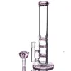 Różowe szklane rury wodne Bong Comb Perc Heady Dab Rigs Unikalne nargile Water Bags Szklany Bubbler Dabber Chicha Ash Catcher Chicha