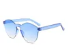 24 couleurs sans cadre PC lunettes de soleil pour femmes et hommes Cool One Pieces lunettes de soleil lentilles colorées en gros