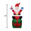 Juldekorationer 1,8m Uppblåsbara Santa Claus Utomhus Ornament Xmas År Party Hem Garden Yard Dekoration EU US Plug1