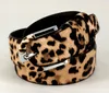 Ceinture en cuir véritable + PVC imprimé léopard pour femmes, mode boucle ardillon, ceinture de taille pour femmes, marques de luxe