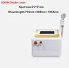 Bärbar 300W 450W 600W permanent 808nm diod laser hårborttagning maskin 755nm 808nm 1064nm Laser diod 808nm till salu