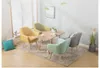 Boş sandalye küçük aile oturma odası mobilya kumaş yemek müzakere sandalyeler tek tembel nordic modern basit