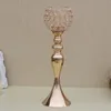 Bordscentrum Bröllop Blomma Vaser Crystal Candle Holder Candle Stick Bröllopsdekoration 42cm Tall Partihandel