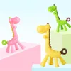 Zürafa Diş kaşıyıcıyı Bebek eğitim ısırığı mutlu oyuncak yumuşak molar Çubuk Oyuncak Diş Bakımı Dayanıklı Molar Toyes 3 renk Chew diş kaşıyıcılarından Silikon bebek