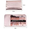 Make-up borstels 10 stuk set luxe diamant borstel + tas cosmetica gezicht en oogborstels kit oogschaduw eyeliner brow poeder funderingsborstels