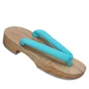 Gorące kobiety mężczyźni kapcie mody japońskie geta letnie klapki flopy drewniane buty drewniane męskie sandały domowe buty plażowe