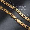 Figaro Chains Colares para homens 8mm 20 polegadas 18k banhado a ouro estampado moda hip hop jóias presentes de alta qualidade Bulk Preço 3: 1