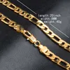 Figaro Chains Kettingen voor Mannen 8mm 20 Inch 18 K Vergulde Gestempeld Mode Hip Hop Sieraden Geschenken Hoge Kwaliteit Bulk Prijs 3: 1