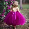 Or Paillettes Tutu Jupe Fleur Filles Robes 2020 Jewel Cou Dos Ouvert Enfant Fille Pageant Robes Toddler Party Anniversaire Robe De Bal AL3843