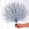 45cm人工プラスチック木の枝ホワイトサンゴの結婚式の装飾の家の装飾シミュレーション孔雀のサンゴの干し枝の偽の植物