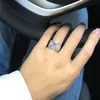 Choucong bague de mariage de luxe en argent sterling 925, 5mm 5A Sona cz, bague de fiançailles pour femmes et hommes, bijoux de doigt, cadeau