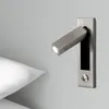 Topoch LED Wall Sconces Nordic Lamp Metal Housing with Push On/Off Switch Head Swivels 90degree Left/Right/Forward Vertical/Horizontal Mounted Semi-Recessed Light