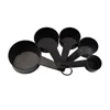 10 teile/satz Schwarz Kunststoff Messlöffel Messbecher für Backen Kaffee Tee Großhandel Küche Werkzeuge