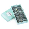 10 Pairs 3D Soft Faux Mink Hair False Eyelashes Natural Messy Eyelash Crisscross Wispy Fluffy Lashes Extension Eye  Tools