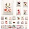 32 Stili Sacchetti regalo di Natale Borsa con coulisse in tela con renne Borse sacco di Babbo Natale per bambini Decorazione XD22210
