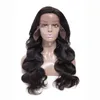 Indian Raw Virgin Hair Spets Frontals Wigs Body Wave 360 ​​Frontal Perk 10-32 tum Pre Pluched Wholesale Baby Hairs