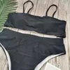 Sexy High Waist Bikini Set Swimsuit Popular Swimming Suit Biquini Two Pieces Solid High Quality Swimwear Women Fashion Beachwear