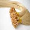1g прядь 100га Бразильской I-наконечник Human Pre-скрепленных волосы Extensions Девы nonremy Человеческих бразильских волос прямых волосы темного цвет кератин