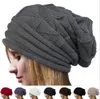 Novos chapéus de inverno com furo quente malha gorros tampas para mulheres meninas rabo de cavalo chapéus de lã WY369