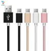 100 teile/los 25 cm/1 m/1,5 m/2 m/3 m buntes geflochtenes langes Nylonkabel für Schnellladegerät USB-C-Kabel Micro-USB-Typ-C-Kabel für Telefonkabel