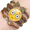 Gros-Nouveaux bijoux de mode Multilayer time gem bracelet enfants adolescent bracelet en cuir cordon modèle no.NE953