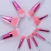 Popular 10pcs Unicorn Makeup Brush Transparent Spiral Handle Beatiful Makeup Tools Pincel De Maquillaje De Unicornio Con En Espiral Transparente