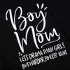 Boy Mom Less Drama Than T-shirt da donna Taglie forti T-shirt da donna Manica corta da donna O-Collo Casual Harajuku Abbigliamento coreano GMX190705