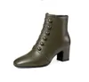 Europäischer Stil vertraglich vereinbart Tide Girl Stiefel Frau britischen Stil Nietenstiefel Martin Stiefel Herbst Winter neue hochhackige Zip-Schuhe