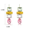 Neue Mode Quaste Kristall Tropfen Ohrringe Nähte Gold Farbe Lange Baumeln Ohrring Für Frauen Hochzeit Erklärung Schmuck