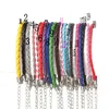 100pslot 20Colors 205cm wax Leather Braided Charm Chain Bracelets Love For Bead lobster Clasp Link Chains25597199182377