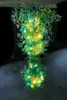 Groen gekleurde 110V-240 V LED Chihuly Glass Hanglampen 100% Mondgeblazen Borosilicaat Modern Plafondlampje in Dubai