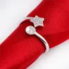 HOPEARL Takı 925 Gümüş Kübik Zirkonya ışıltılı Star Ring DIY incili takı Mounts 3 adet