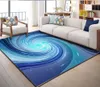 Aangepaste 3d vloer muurschildering behang muur papieren home decor moderne abstracte blauwe swirl woonkamer slaapkamer badkamer vloer sticker pvc