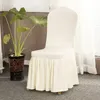 11 Colors Solid Chair Skirt Cover for Wedding Party Decor Banquet Chair Slipcover Spandex Elastic Chair Covers Pleated Skirt Seat Cover