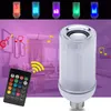 Music LED Bulb Light E27 Dimming Bluetooth Speaker RGB Flame Effect Lamp With 24 keys Remote Control