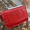 Bolsa feminina de couro plissado, bolsa carteiro de um ombro com corrente lingge, bolsa niki, corrente clássica de joias, bags178n