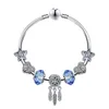 Ciondoli adatti per bracciali Perline stella blu Acchiappasogni Ciondolo ciondola Braccialetto amore Perline Accessori per gioielli da sposa fai da te