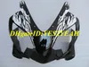 Motorcykel Fairing Kit för Honda CBR600F4I 04 05 06 07 CBR600 F4I 2004 2007 Skönhet ansikte Vit Svart Fairings Set + Presenter Hy77