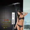 Bathroom Concealed Shower Set Accessories Faucet Panel Tap Wall Mounted Thermostatic Mixer Shower Head Rain Waterfall BF9001