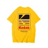 Kodak Logo Men T-Shirt Фотограф Урожай ретро O-образным вырезом Tshirts Хлопок Повседневный футболки мужские Harajuku Top XS-2XL