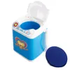 Mini Simulação Crianças brincadeira elétrica bonito Cosmetic Powder Puff Máquina de lavar roupa Escovas Cleaner Washer Ferramenta 3pcs / lot