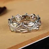 Hot Sell European And American Simple Fashion Leaf Flower Ringar Kvinna Födelsedag Engagemang Ringar Storlek 6-10