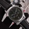 Neue Premier B01 AB0118221G1P2 VK Quarz-Chronograph Herrenuhr, Stahlgehäuse, weißes Zifferblatt, schwarzes Hilfszifferblatt, schwarzes Leder, weiße Linie, Pureti301C