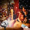 LED snöfall projektor ljus vattentät IP65 utomhus jul snöflinga spotlight med fjärrkontroll för födelsedag Halloween