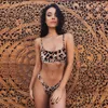 2020 Nowy Snakeskin Bikini Kobiety Stroje Kąpielowe Leopard Bikinis Sexy Swim Suit Super Push Up Swimsuit Set Beachwear