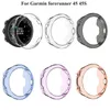 TPU Case Clear Protective Film Guard för Garmin Forerunner 45 45s Smart Watch Full Screen Protector Cover Wristbands Bumper