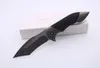 Smke Ножи Fischer Battle Flipper карманный складной нож Damascus лезвие углеродное волокна ручка тактические выживания ножи наружные инструменты