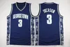 NCAA Mens Georgetown Hoyas Iverson College Jersey 저렴한 3 알렌 이버슨 33 Patrick Ewing University 농구 셔츠 좋은 스티치 저지