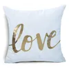 Velvet Bronzing Pillow Cover Soft Velvet Bronzing Cushion Cover Love Valentine's Day Home Sofa Seat Pillow Case